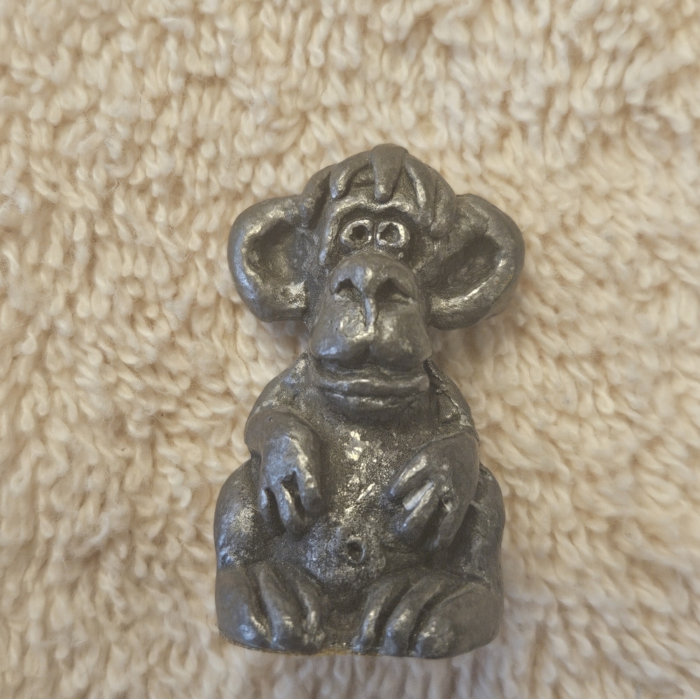 Vintage Pewter Monkey/Chimpanzee Figurine